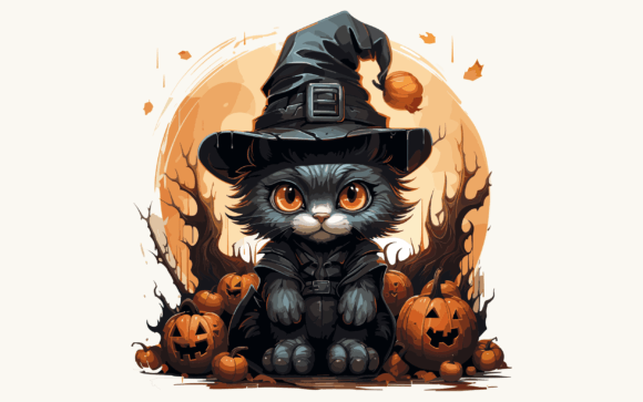 Download Cat with Halloween Elements - Cat Collection