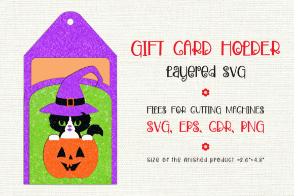 Download Black Cat Halloween Gift Card Holder - Cat Collection