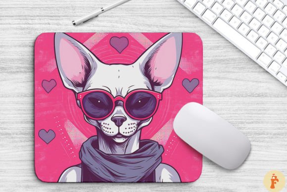 Download Cute Pink Sphynx Cat Mouse Pad - Cat Collection