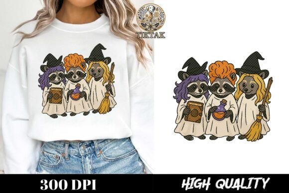 Download Raccoon Witch Sisters Halloween Funny - Witch Collection