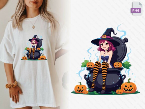 Download Witch Sitting in Cauldron Potion Mist Png - Witch Collection