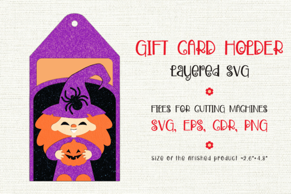 Download Little Witch Halloween Gift Card Holder - Witch Collection