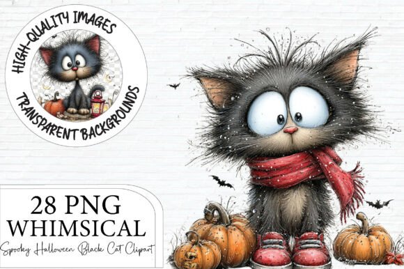 Download Spooky Halloween Black Cat Clipart - Cat Collection