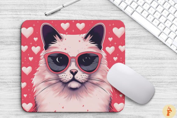 Download Cute Pink Ragdoll Cat Mouse Pad - Cat Collection