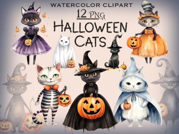 Download Cat in the Halloween Costume PNG Clipart - Cat Collection