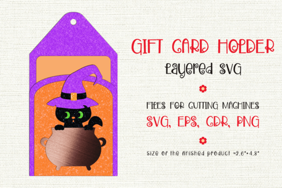 Download Witch Cat | Halloween Gift Card Holder - Witch Collection