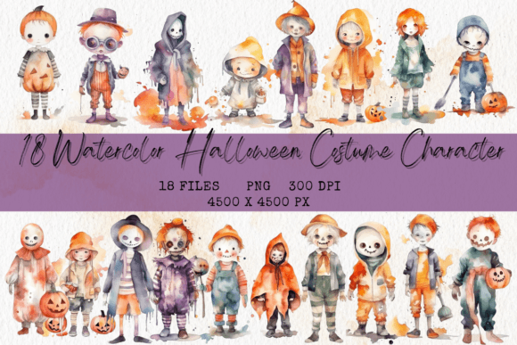 Download Watercolor Halloween Costume Character - Halloween costume Collection