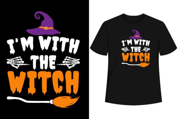 Download I'm with the Witch Funny Couples T-shirt - Witch Collection