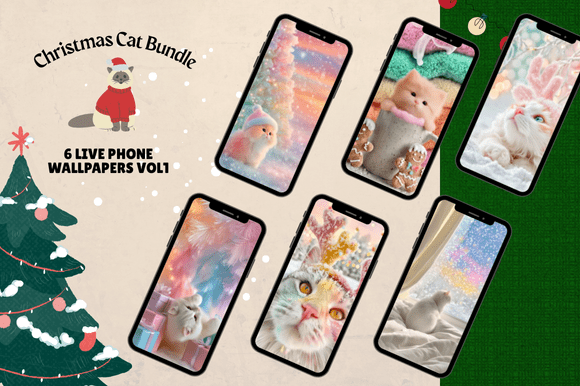 Download Christmas Cat Live Wallpaper Bundle V.1 - Cat Collection