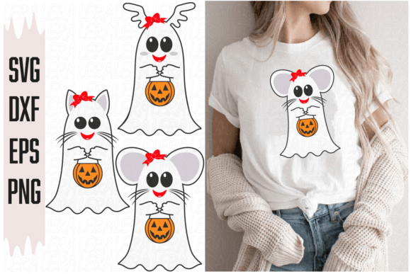 Download Ghost Deer Cat Mouse, Halloween - Cat Collection