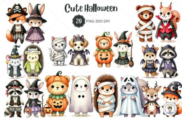 Download Cute Animal Halloween Costume Clipart - Halloween costume Collection