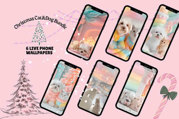 Download Christmas Cat&amp;Dog 6 LIVE PHONE WALLPAPER - Cat Collection