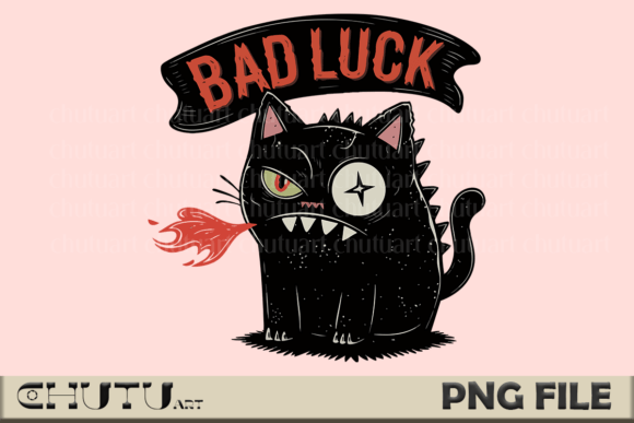 Download Bad Luck Cat PNG - Spooky Halloween Art - Cat Collection