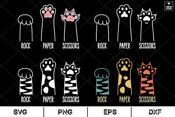 Download Cat Paw Funny, Rock Paper Scissors Svg - Cat Collection