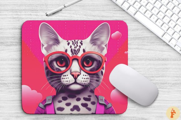 Download Cute Pink Egyptian Mau Cat Mouse Pad - Cat Collection