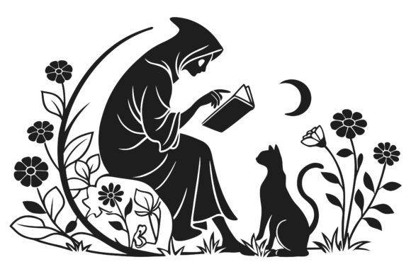 Download About Halloween Ghost Reading Book Cat - Cat Collection