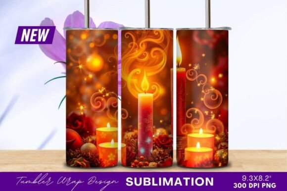 Download Festive Candles and HolidayTumbler - Premium Resources