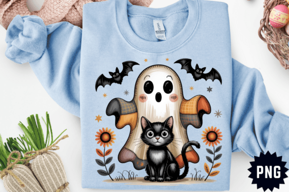 Download Halloween Ghost and Cat PNG Design - Cat Collection