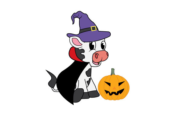 Download Cute Cow with Halloween Costume - Halloween costume Collection