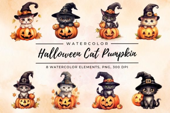Download Halloween Cat Pumpkin - Cat Collection