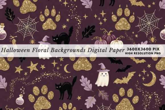Download Halloween Floral Backgrounds,Patten PNG - Premium Resources