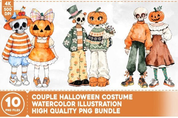Download Couple Halloween Costume Illustration - Halloween costume Collection