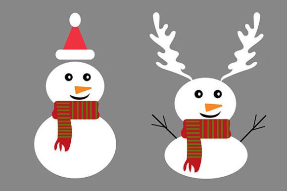Download Cute Santa Clauses with Warm Scarf - Premium Resources