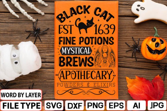 Download Black Cat Est.1639 Fine Potions Mystical - Cat Collection