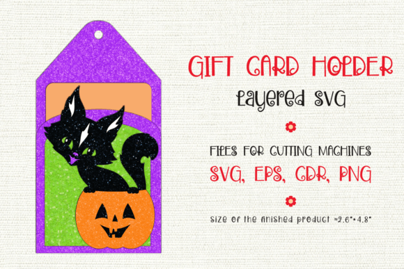 Download Cute Cat | Halloween Gift Card Holder - Cat Collection