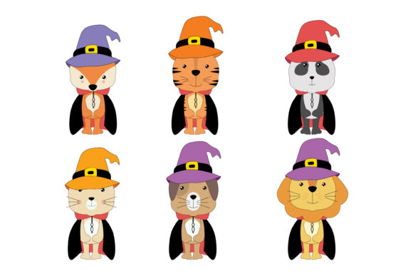 Download Animal Cartoon with Halloween Costume - Halloween costume Collection